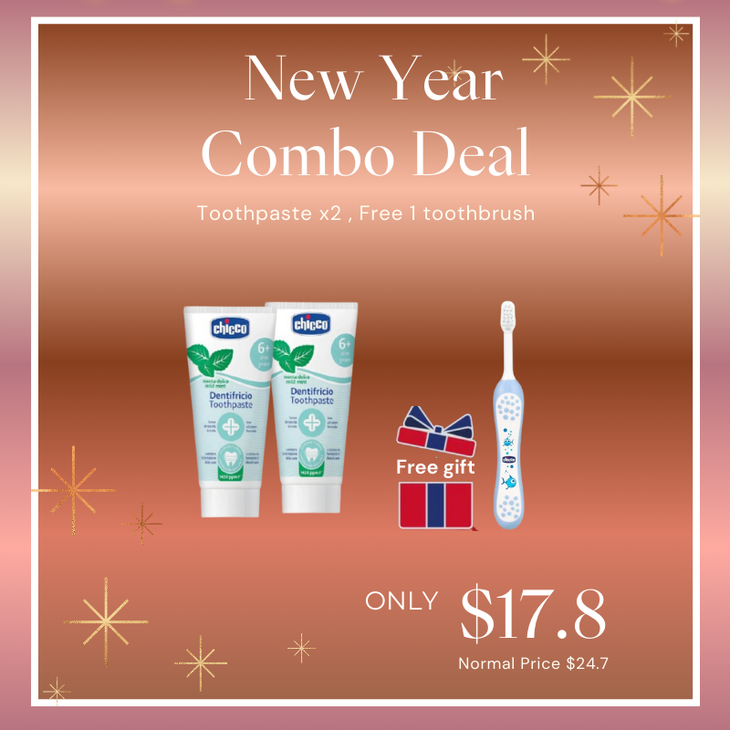 [Free gift]Toothpaste Mild Mint x2  free 1 Toothbrush