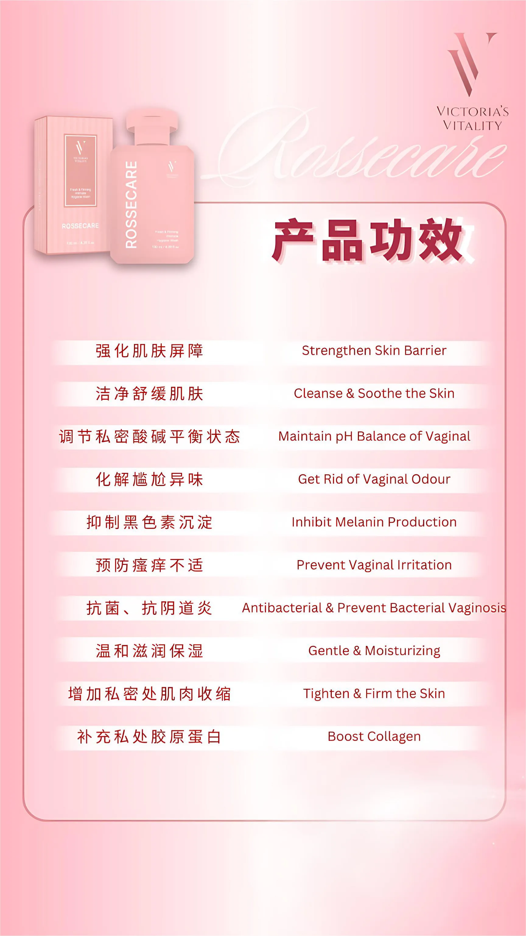 Rossecare 私密护理液🎀VV 妹妹爽肤水 Feminine Care Wash✨ 奢华享受，焕活肌肤