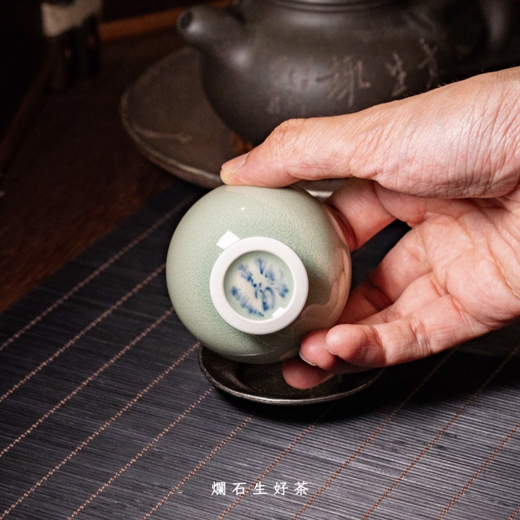 青甌｜運增窯-高足式功夫杯