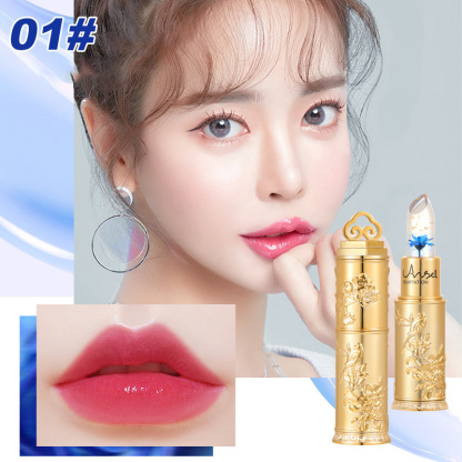  24시간 지속, 입술 건조와 각질 문제 해결. 꽃 추출물 온감 변색 립스틱.💥