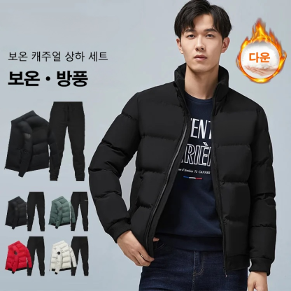 남성 패딩 조거 팬츠 상하 세트