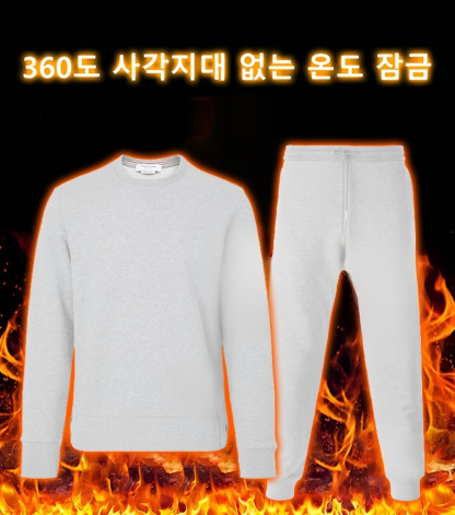 남성용 단색 맨투맨 세트💥