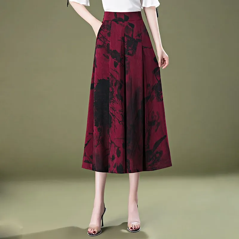 薄款高腰寬鬆休閒女褲