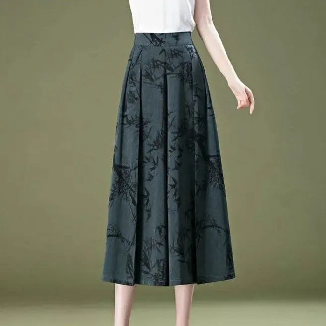 薄款高腰寬鬆休閒女褲