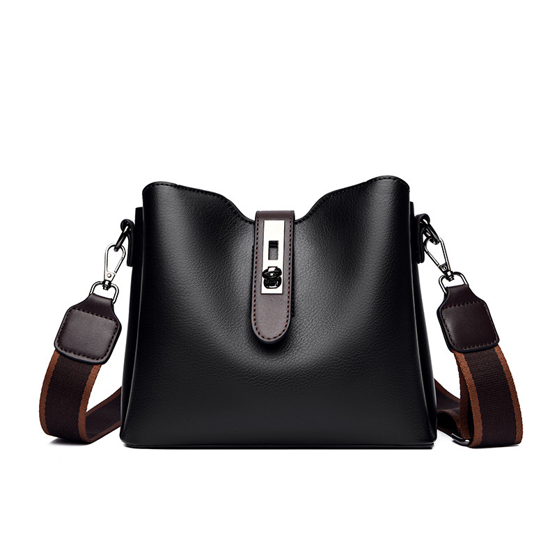 復古大容量水桶單肩包