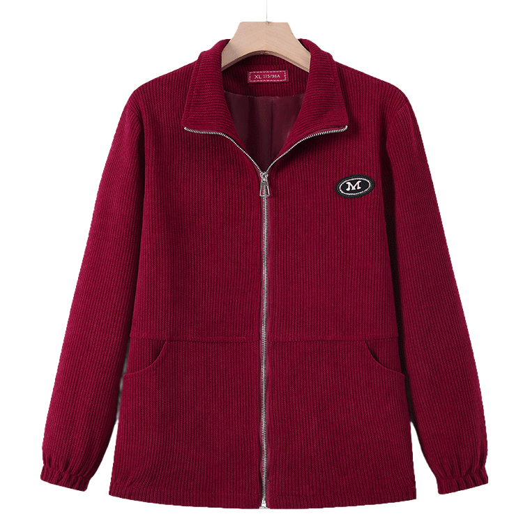 純色燈芯絨女式外套