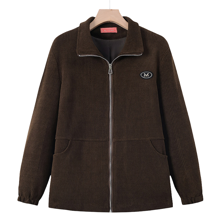 純色燈芯絨女式外套