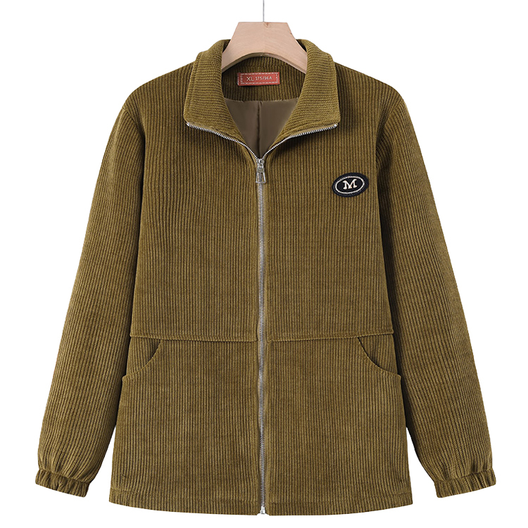 純色燈芯絨女式外套