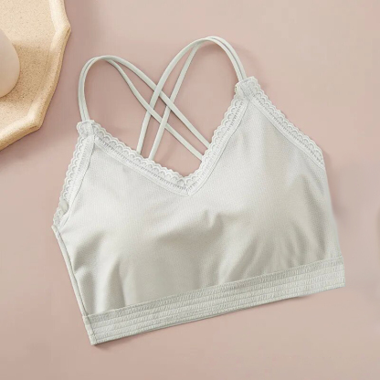 清涼夏日透氣抹胸冰絲內衣