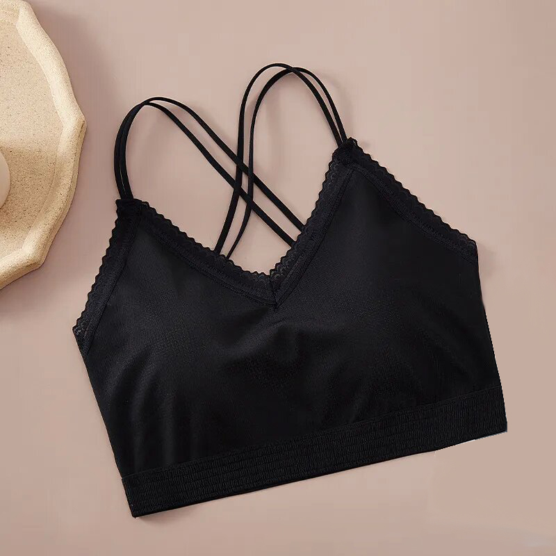 清涼夏日透氣抹胸冰絲內衣