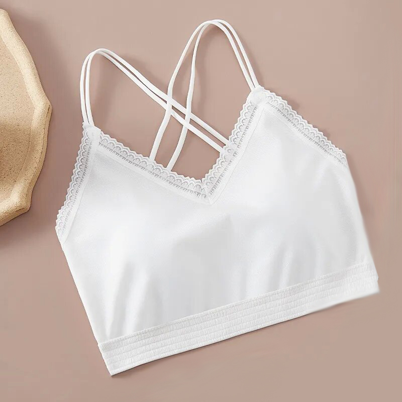 清涼夏日透氣抹胸冰絲內衣