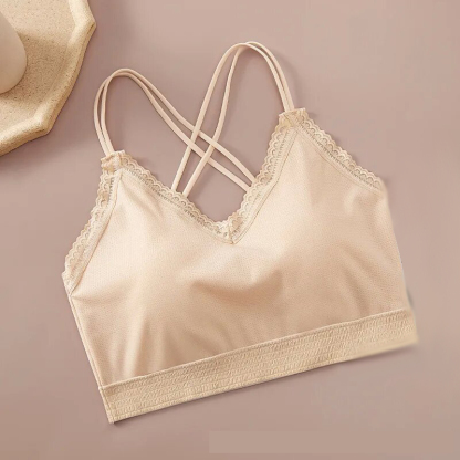 清涼夏日透氣抹胸冰絲內衣