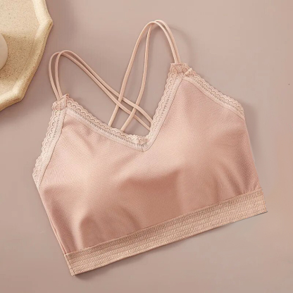 清涼夏日透氣抹胸冰絲內衣