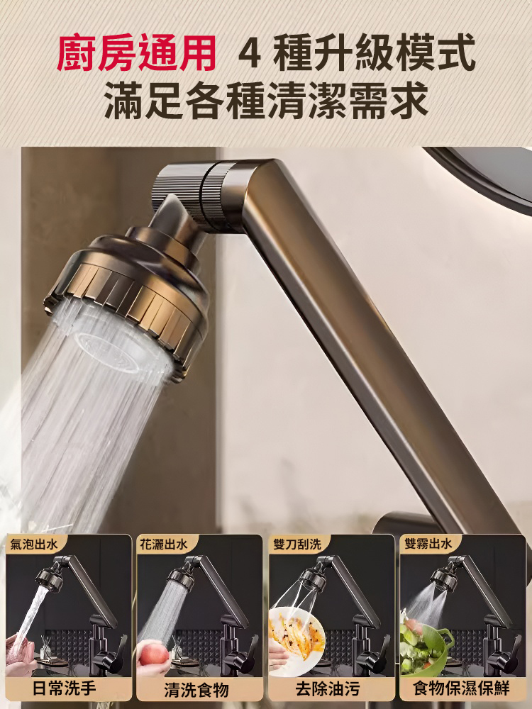 【德國精工】升級款冷熱兩用萬向水龍頭