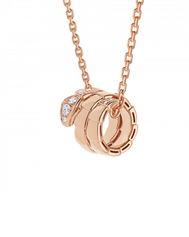 SERPENTI VIPER necklace (rose gold diamond)