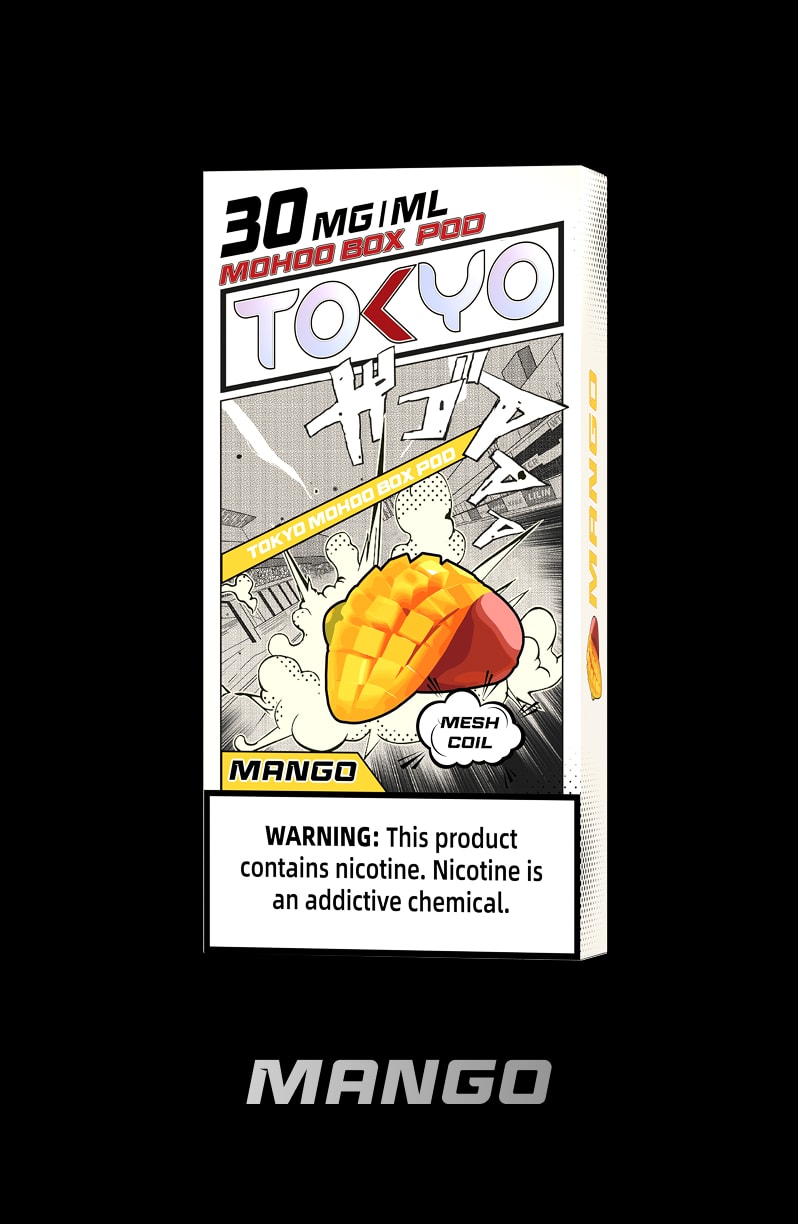 tokyoejuice mohoo box pod Mango eliquid