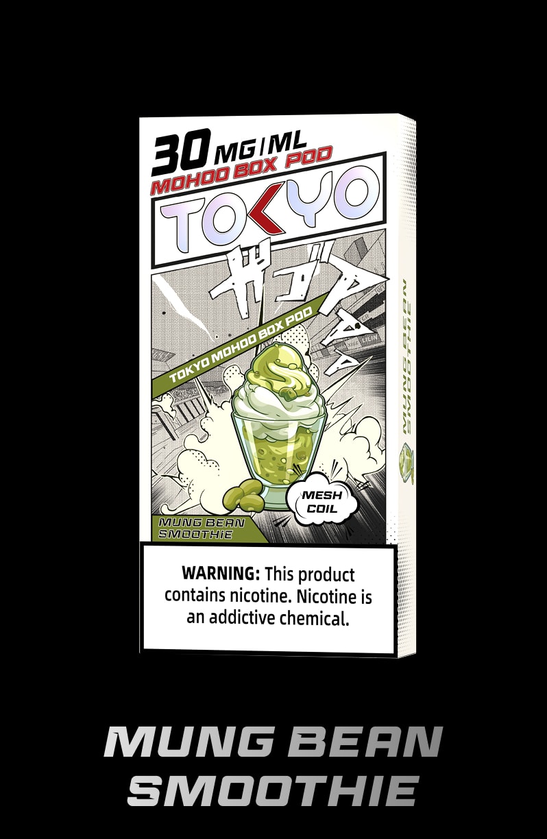 tokyoejuice mohoo box pod Mung Bean Smoothie eliquid