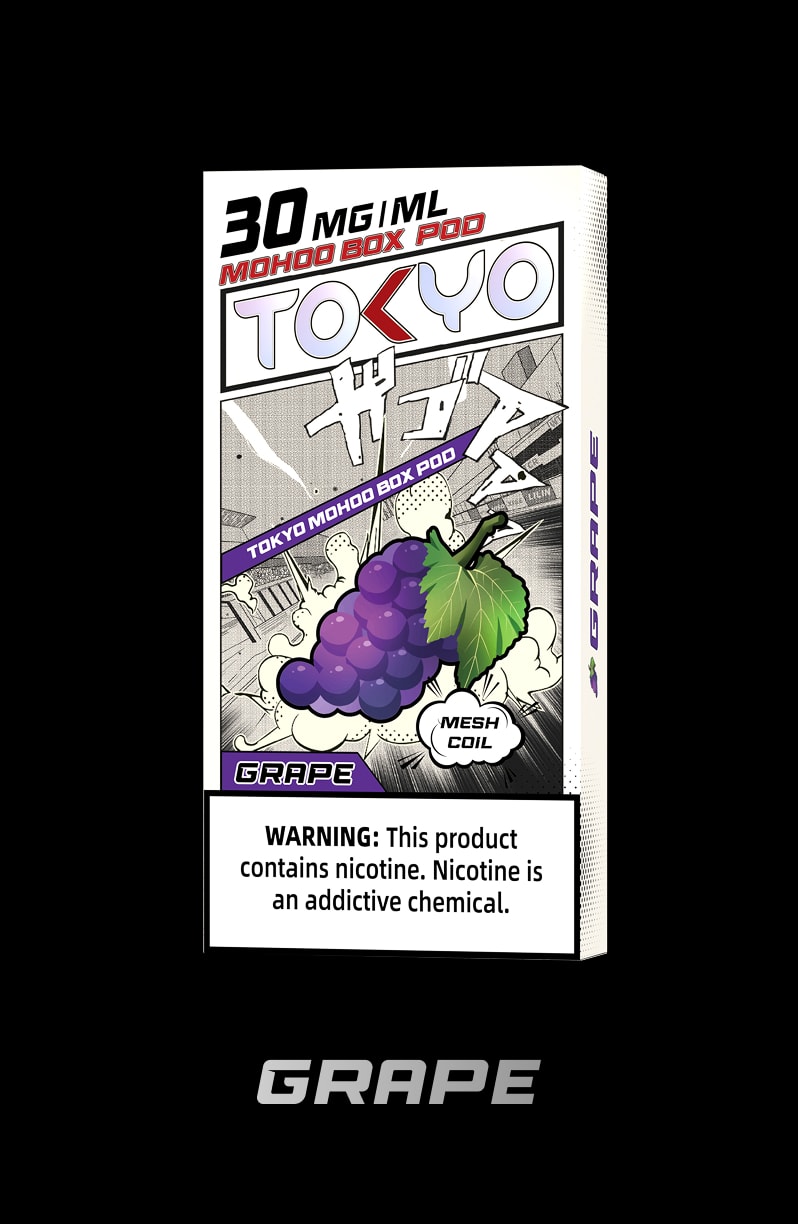 tokyoejuice mohoo box pod Grape eliquid