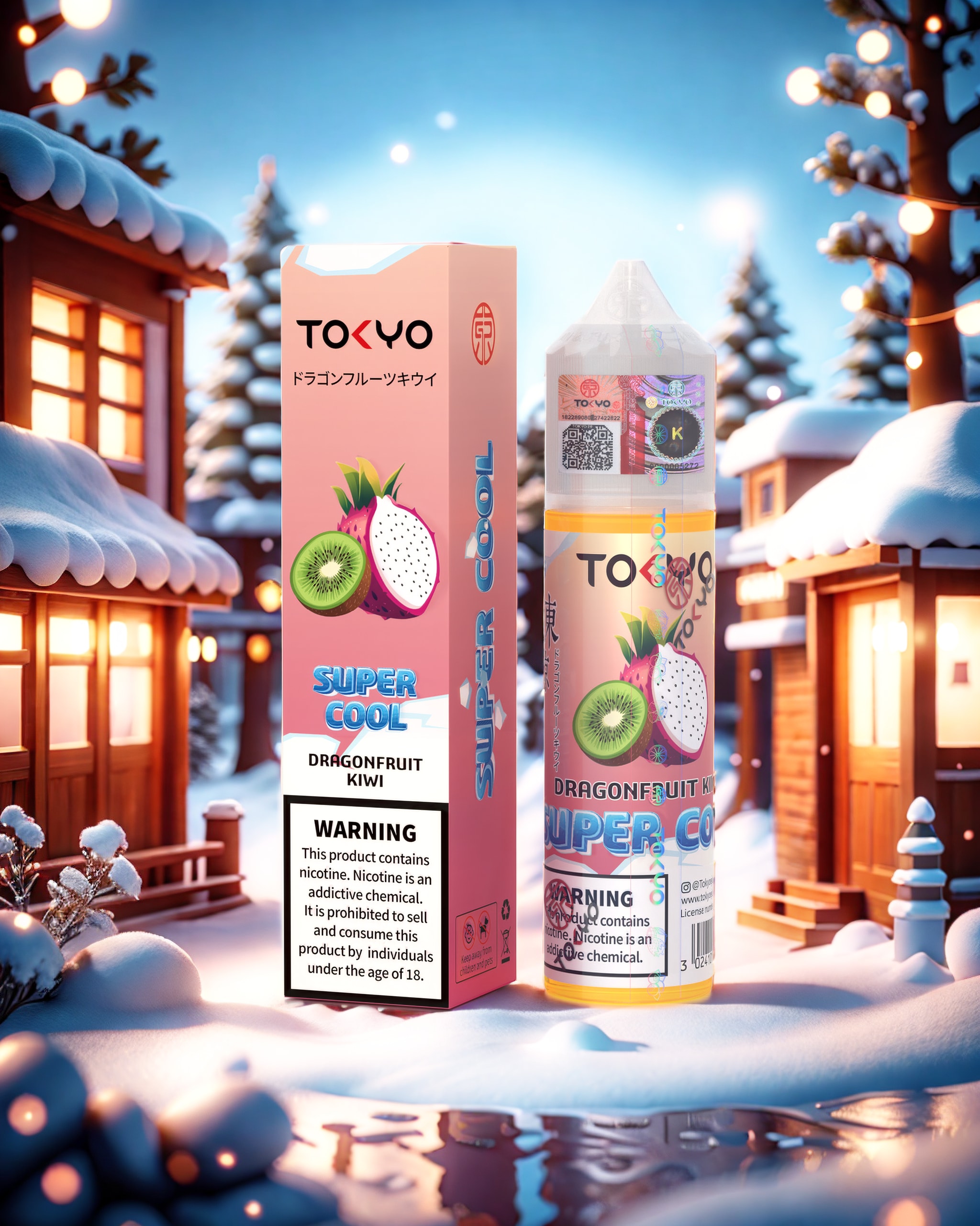 Tokyo Iced Dragonfruit Kiwi 60ML - Super Cool Series 1 Tokyo Iced Dragonfruit Kiwi 60ML - Super Cool Series