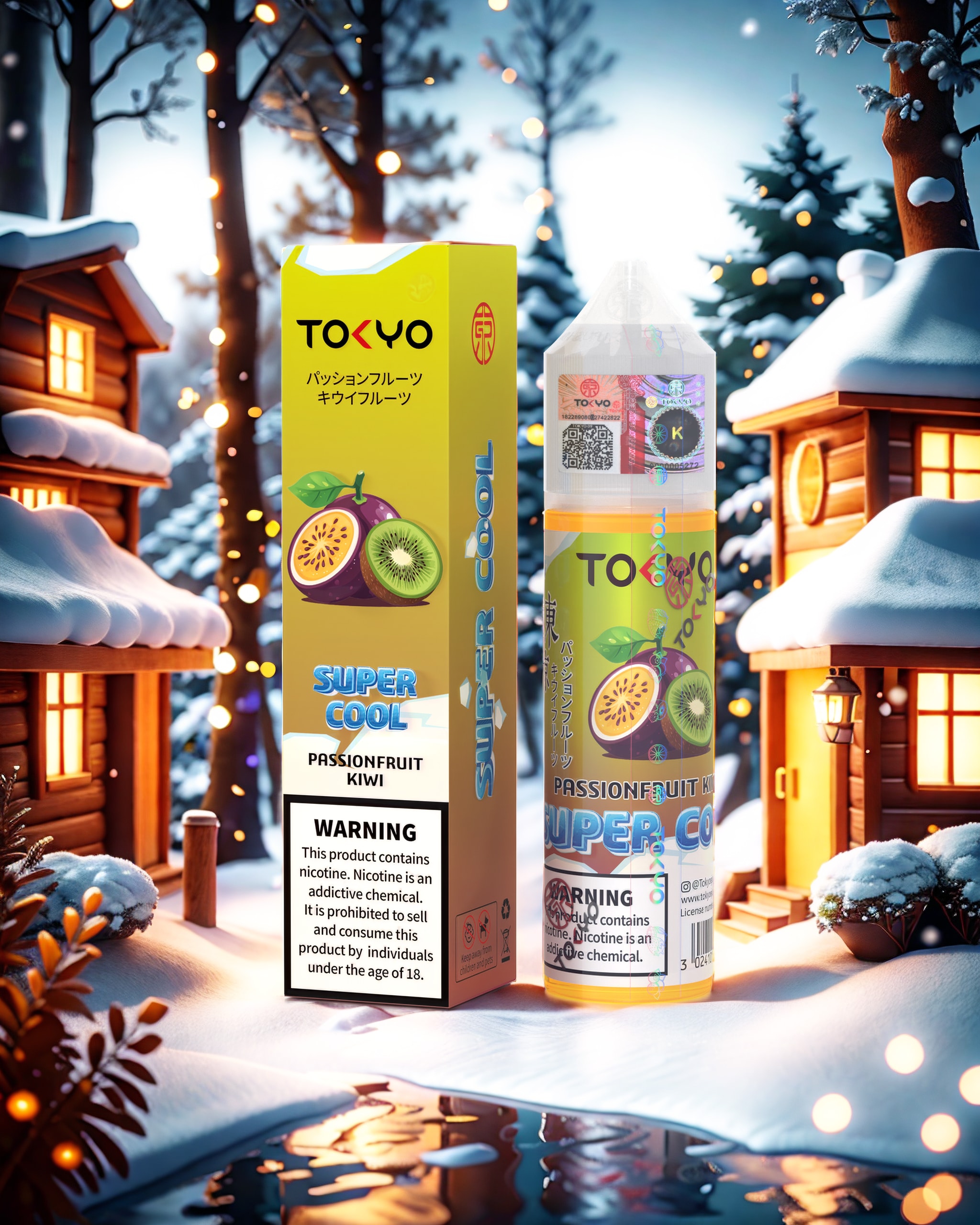 Tokyo Iced Passionfruit Kiwi 60ML - Super Cool Series 1 Tokyo Iced Passionfruit Kiwi 60ML - Super Cool Series