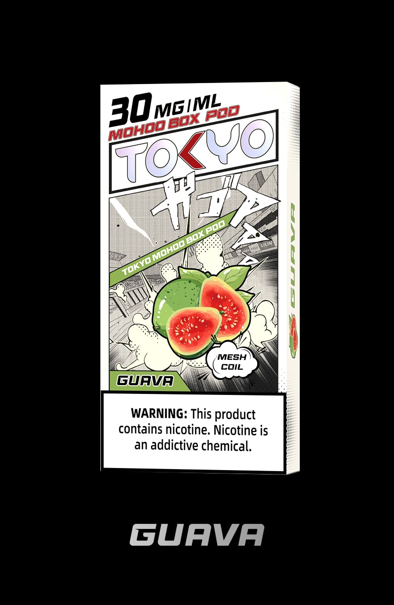 tokyoejuice mohoo box pod Guava eliquid