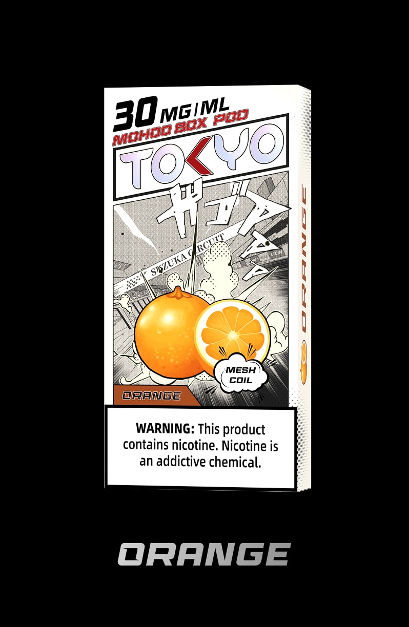 tokyoejuice mohoo box pod Orange eliquid