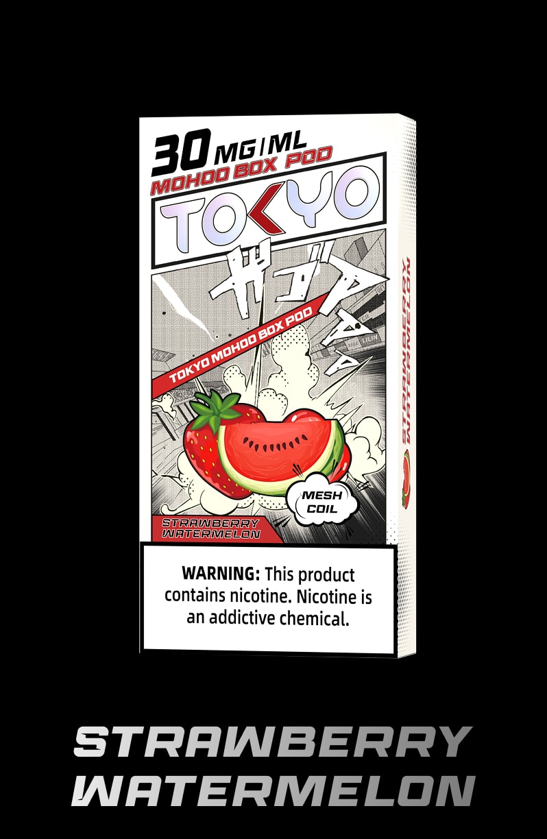 tokyoejuice mohoo box pod Strawberry Watermelon eliquid