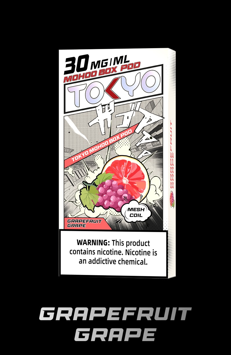 tokyoejuice mohoo box pod Grapefruit Grape eliquid