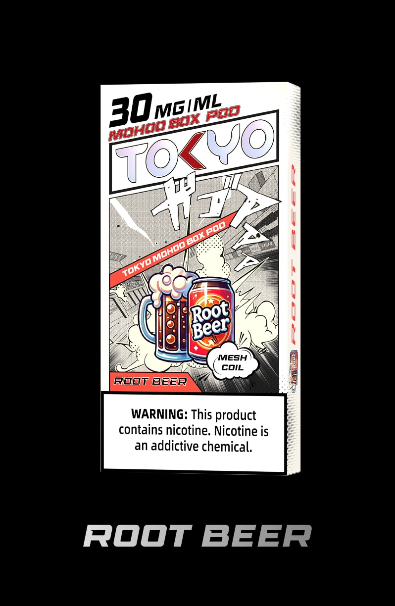 tokyoejuice mohoo box pod Root Beer eliquid