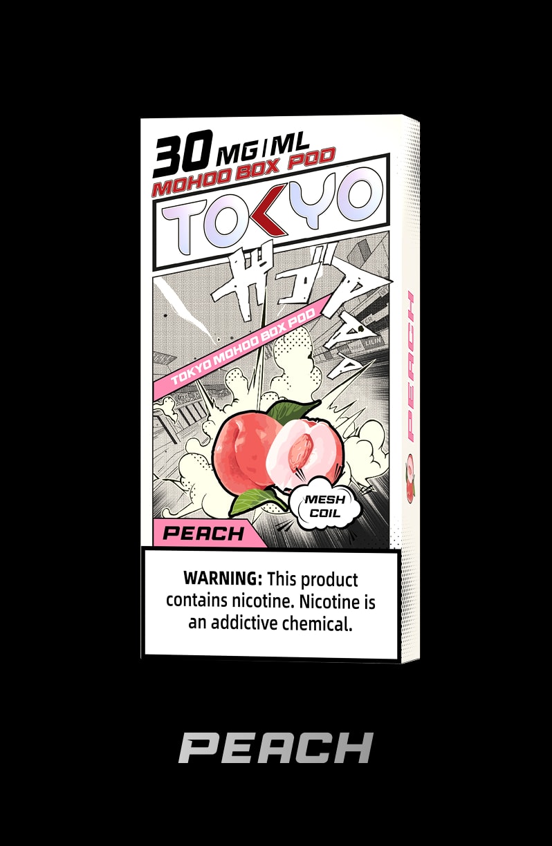 tokyoejuice mohoo box pod peach eliquid