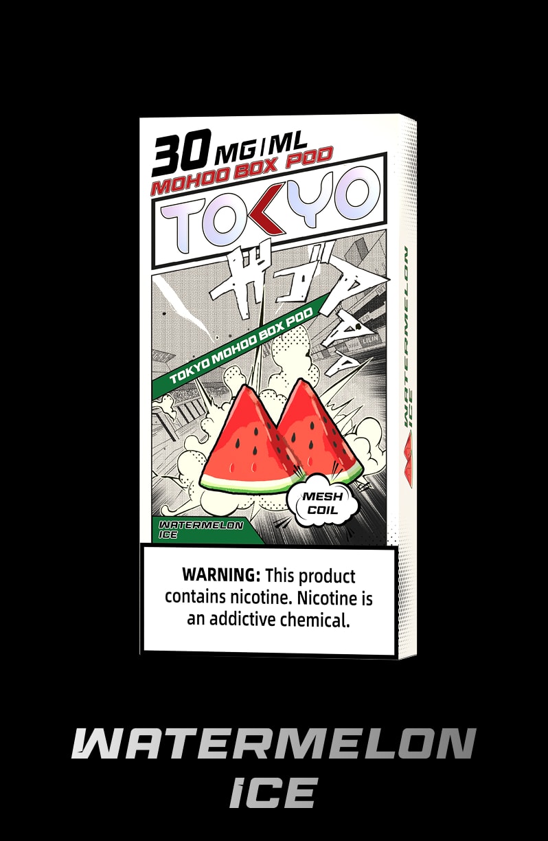 tokyoejuice mohoo box pod Watermelon Ice eliquid
