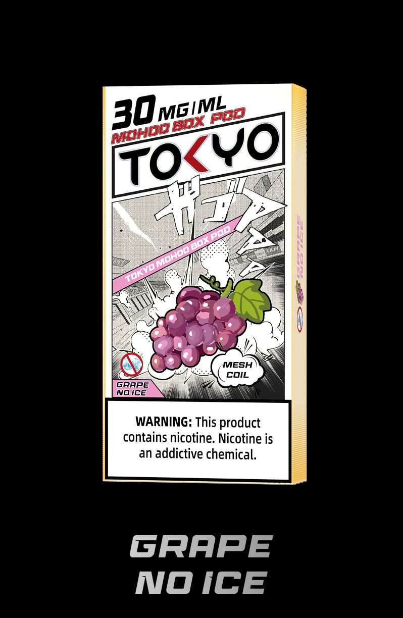 tokyoejuice mohoo box pod Grape No Ice eliquid
