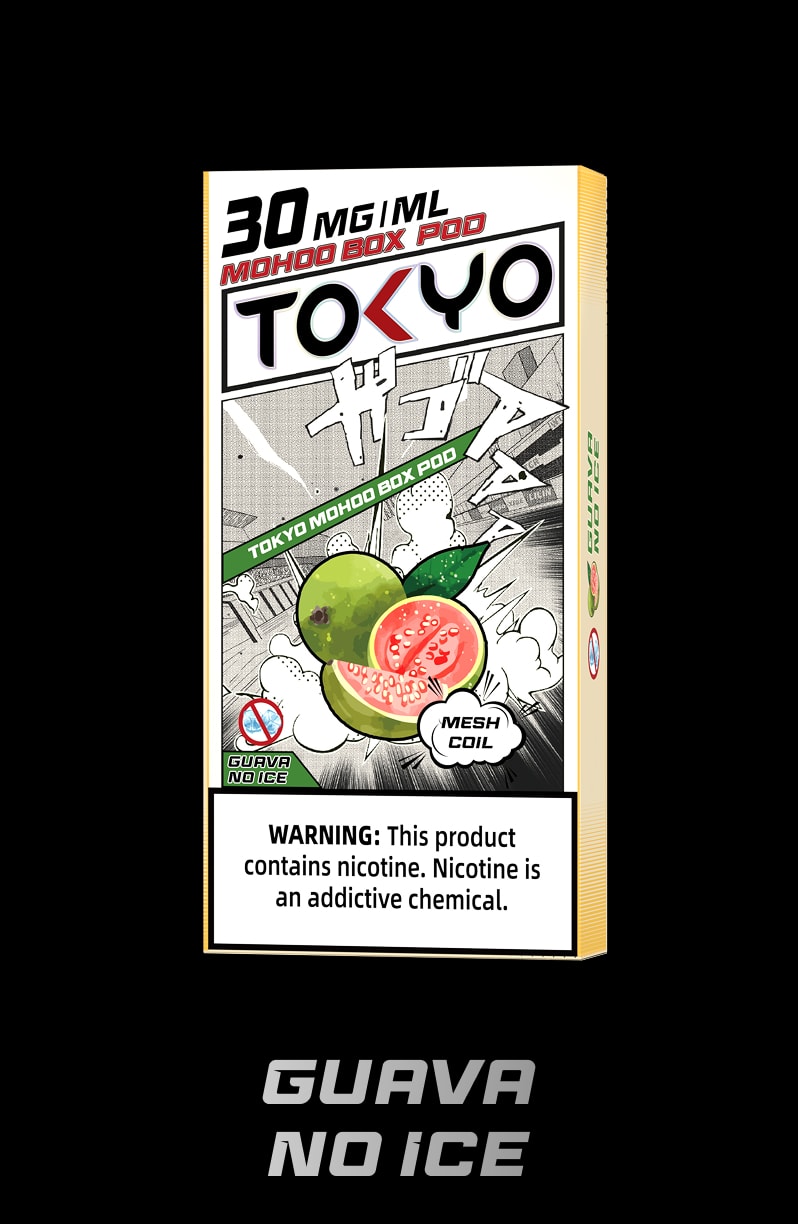 tokyoejuice mohoo box pod Guava No Ice eliquid