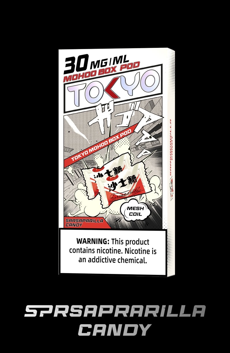 tokyoejuice mohoo box pod SPRSAPRARILLA Candy eliquid