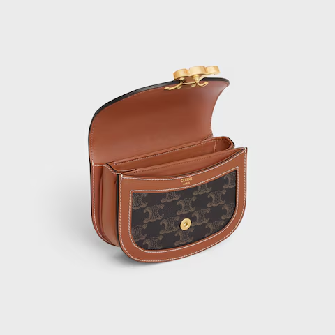 ミニ ブザス クレア / トリオンフキャンバス＆カーフスキン / タン