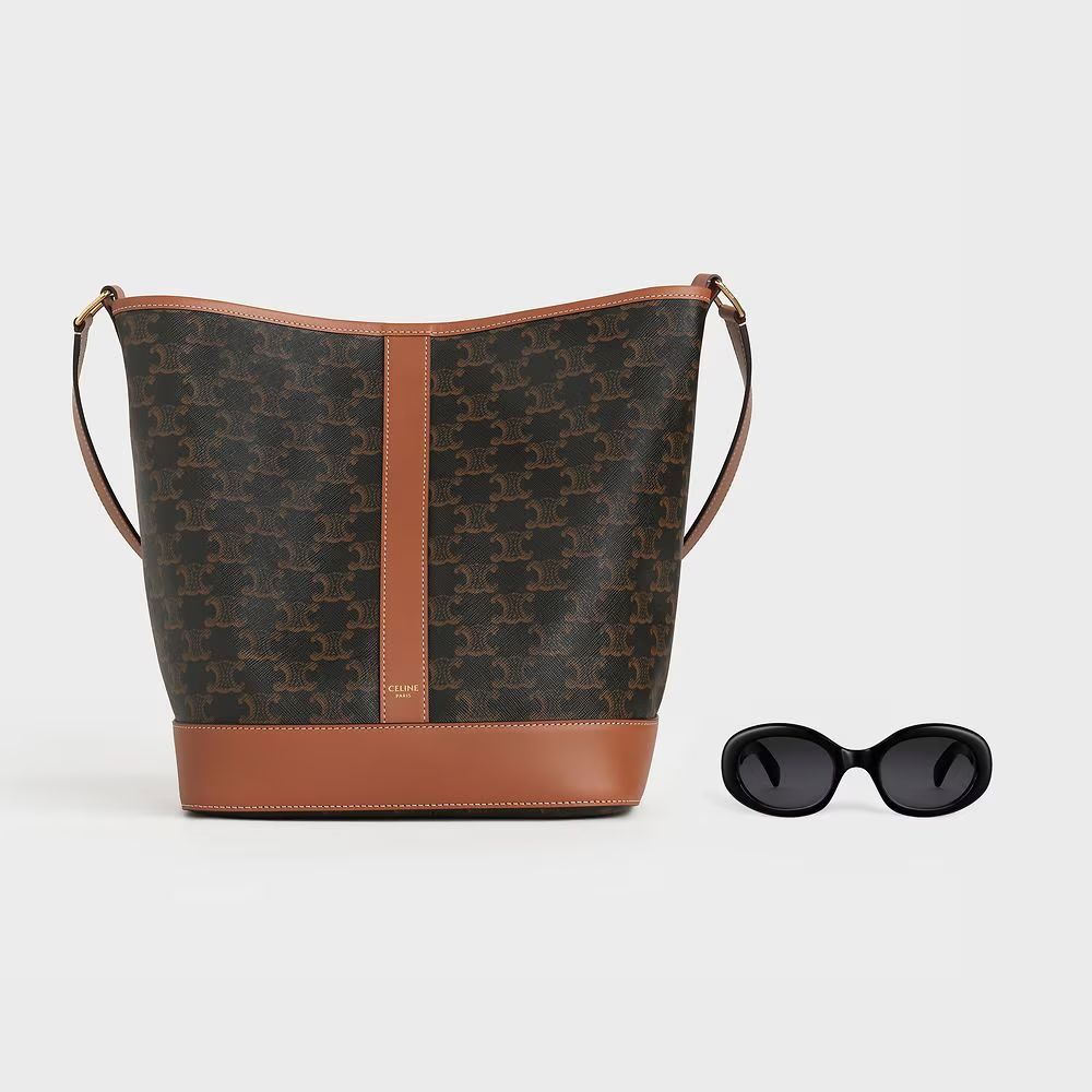 ミディアム バケット / トリオンフキャンバス＆カーフスキン / タン