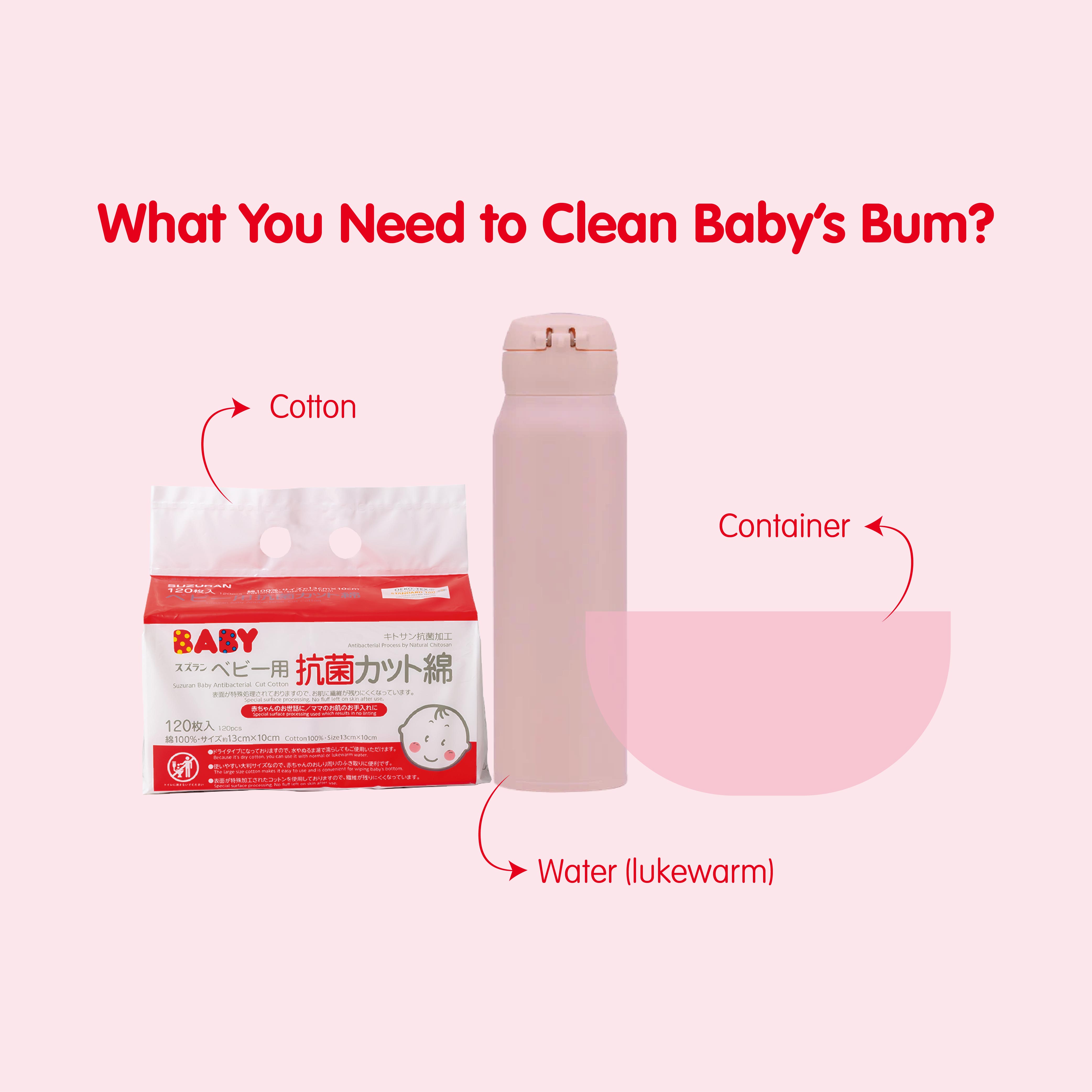 Antibacterial Cut Cotton 120 pcs-Little Good Life