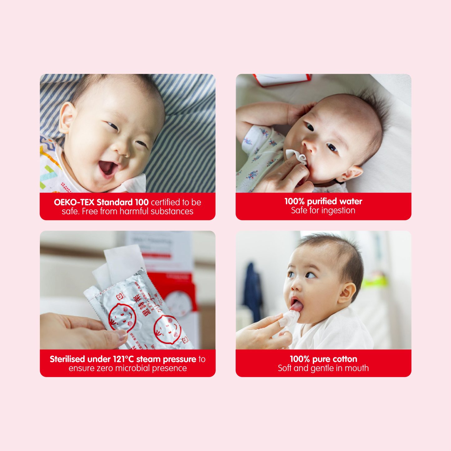 Wet Cleaning Cotton 30 sachets (60 pcs)-Little Good Life