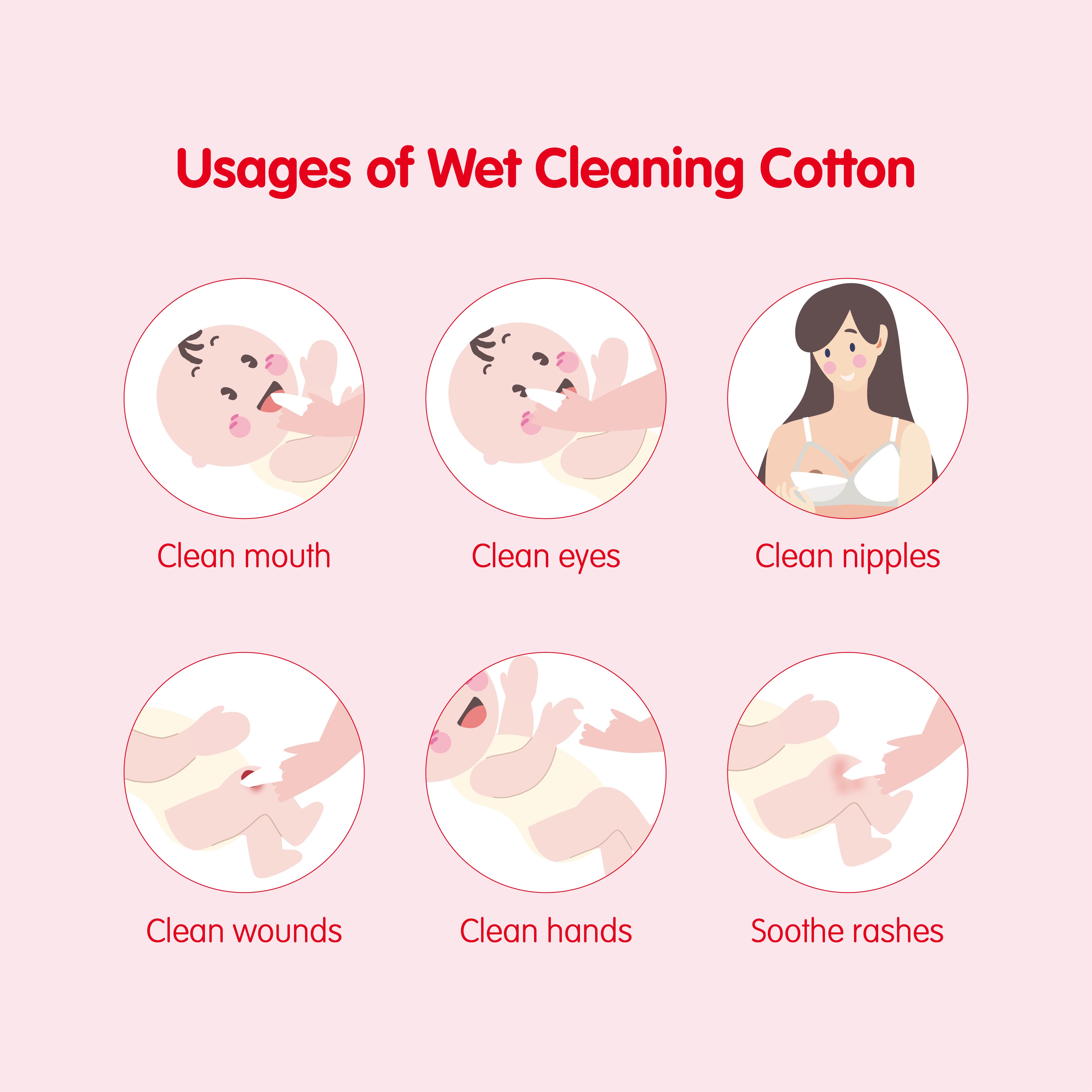 Wet Cleaning Cotton 30 sachets (60 pcs)-Little Good Life