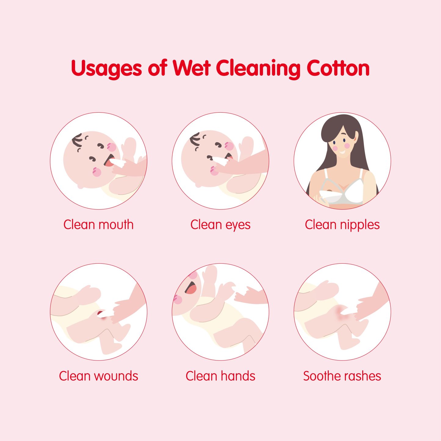 Wet Cleaning Cotton 30 sachets (60 pcs)-Little Good Life