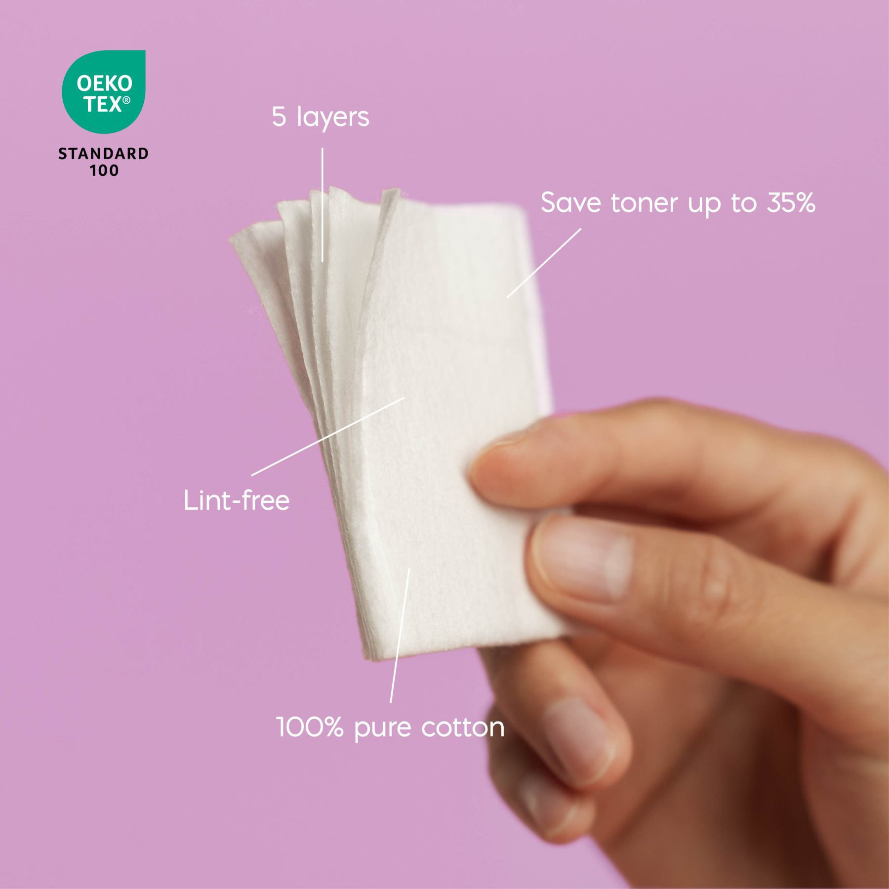 Five Layers Masking Cotton Puff 60 pcs-Little Good Life