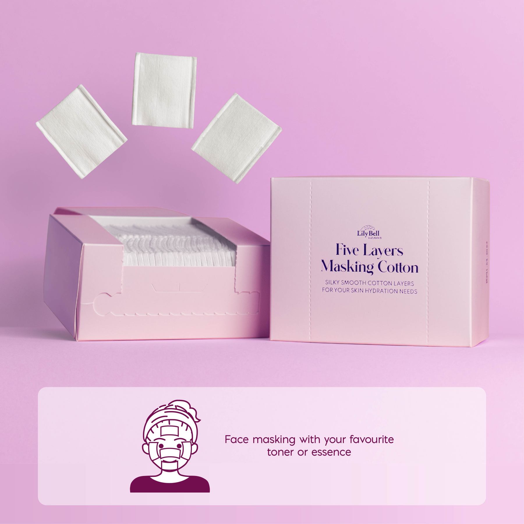 Five Layers Masking Cotton Puff 60 pcs-Little Good Life