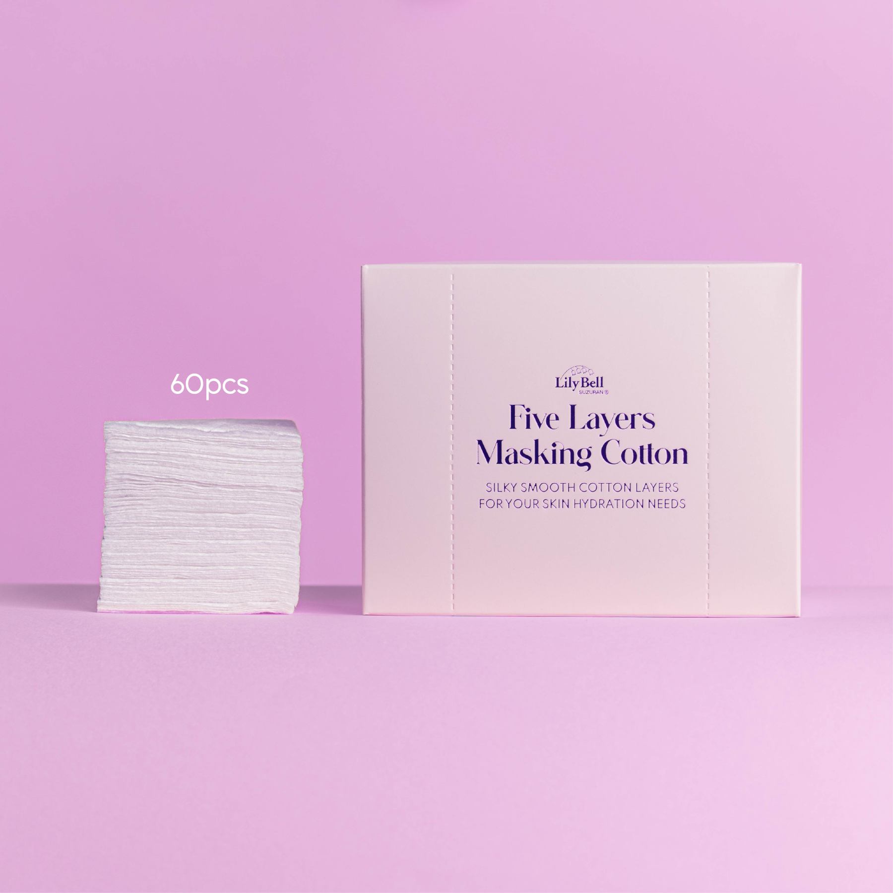 Five Layers Masking Cotton Puff 60 pcs-Little Good Life