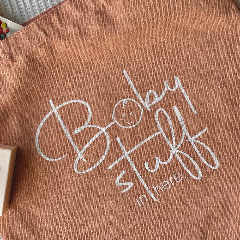 "Baby Stuff In Here" Cotton Tote Bag-Little Good Life