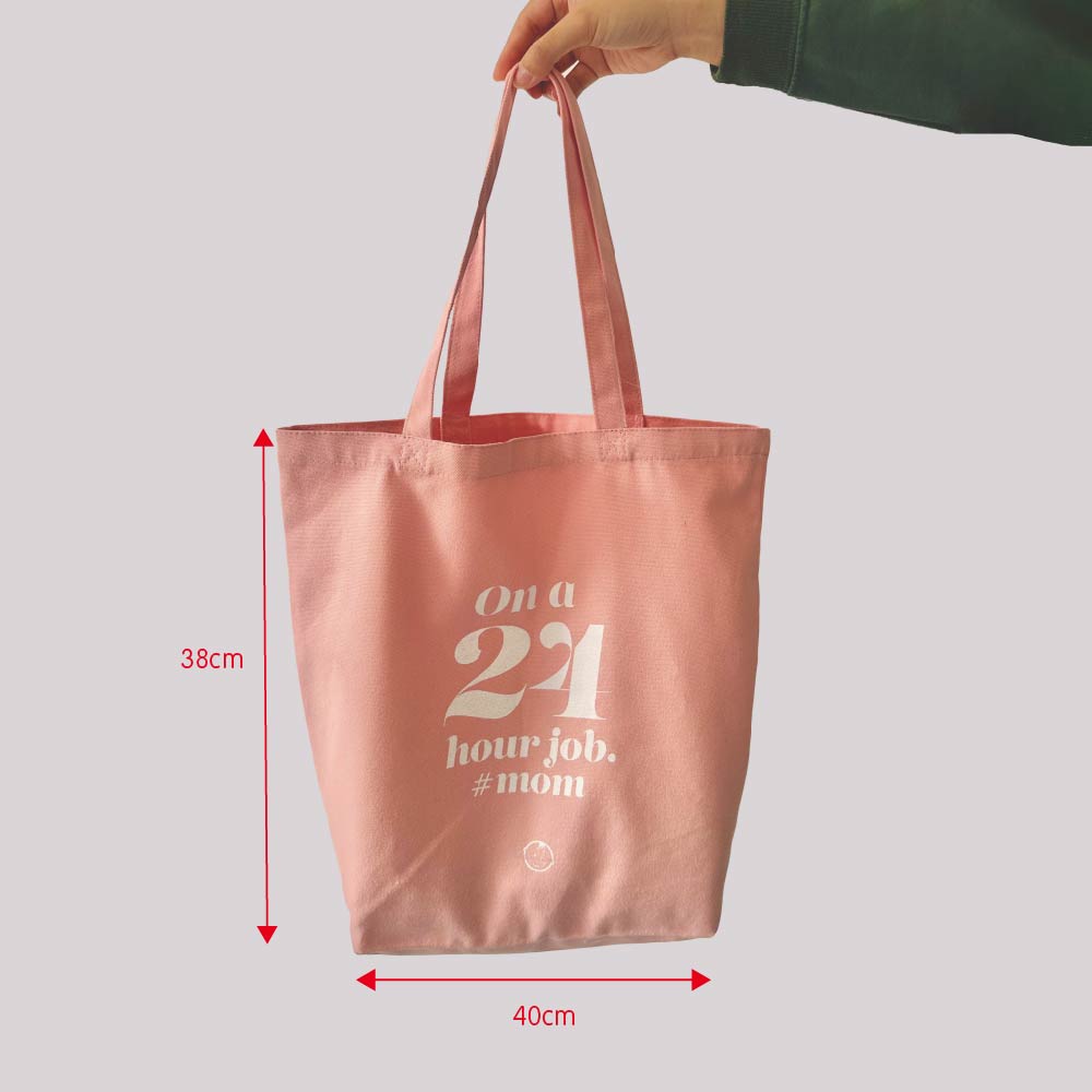 "24 Hour Job" Cotton Tote Bag