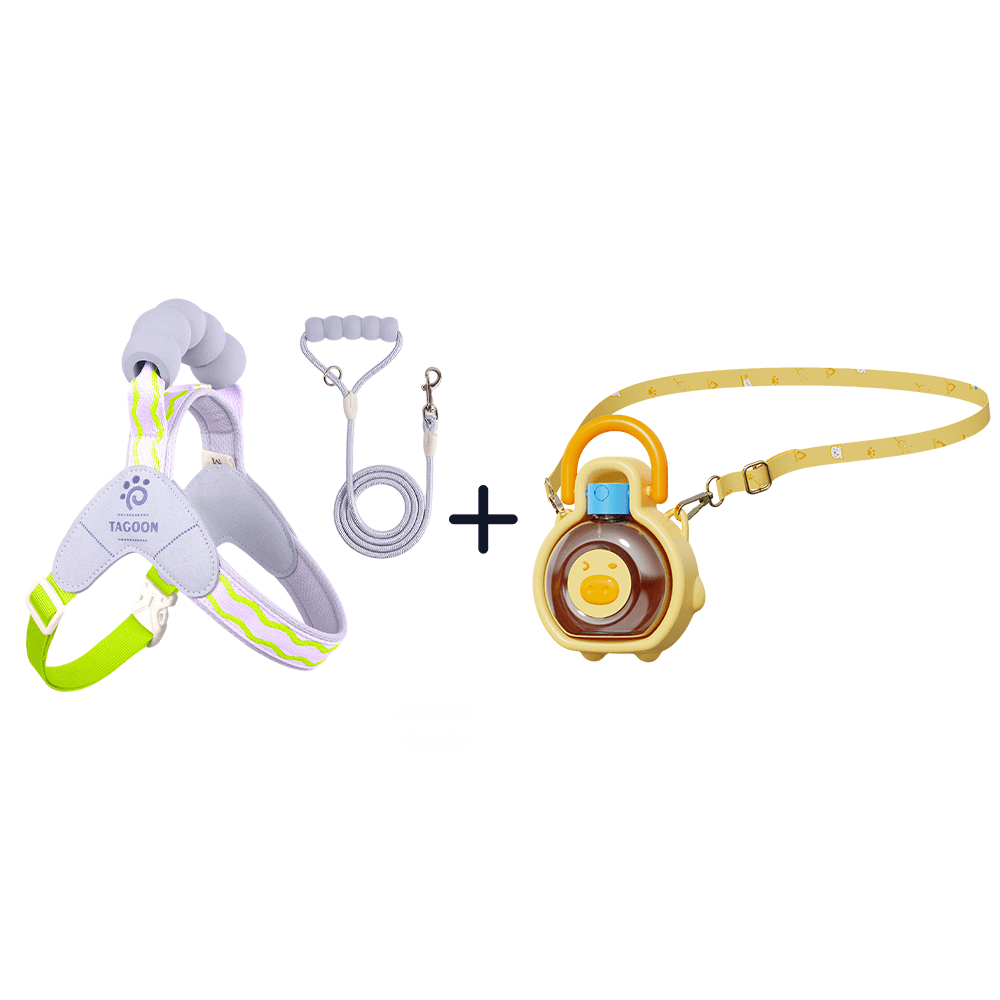 【GW限定・お出かけセット】サドル型ハーネス ＋ ぷっくりブタさん水筒｜アクティブ派の必須アイテム！