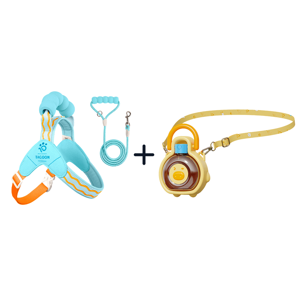 【GW限定・お出かけセット】サドル型ハーネス ＋ ぷっくりブタさん水筒｜アクティブ派の必須アイテム！