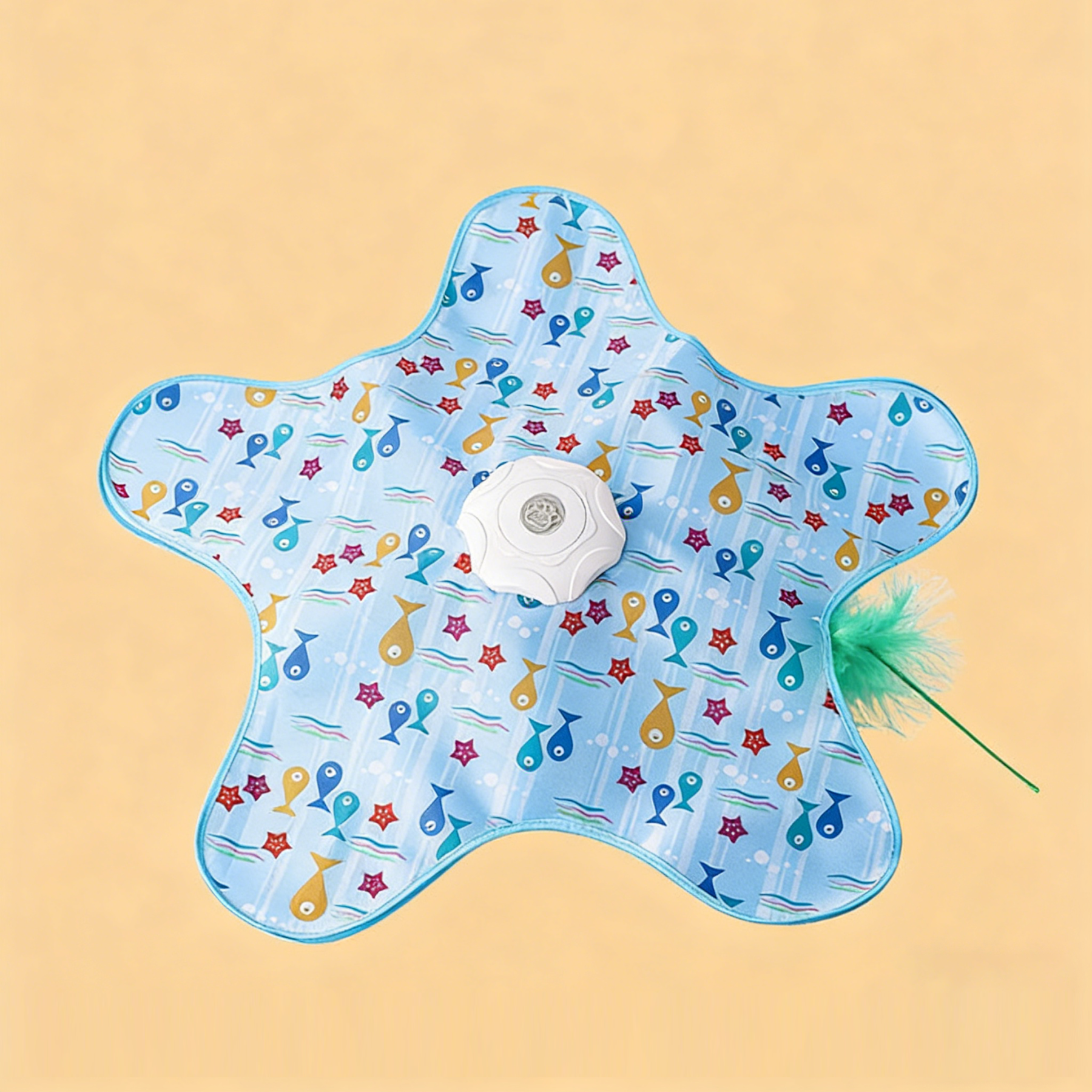 猫用電動おもちゃ 自動 ひとり遊び ネコ ヒトデ型 360度回転 ランダム 3段階スピード 運動不足解消 ストレス解消 静音設計 子猫 成猫 留守番 安全素材 かわいい インテリア