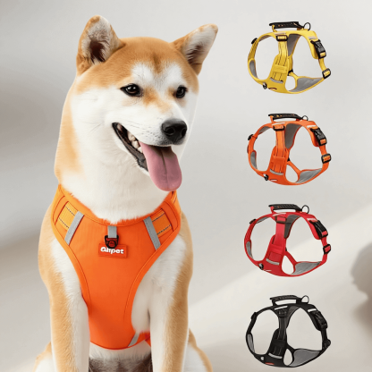 犬用ハーネス 3M反射 リード Lサイズ 脱げない 胴輪 ペット 丈夫 レッド 犬用ハーネス 3M反射 リード Lサイズ 脱げない 胴輪 ペット 丈夫 レッド
