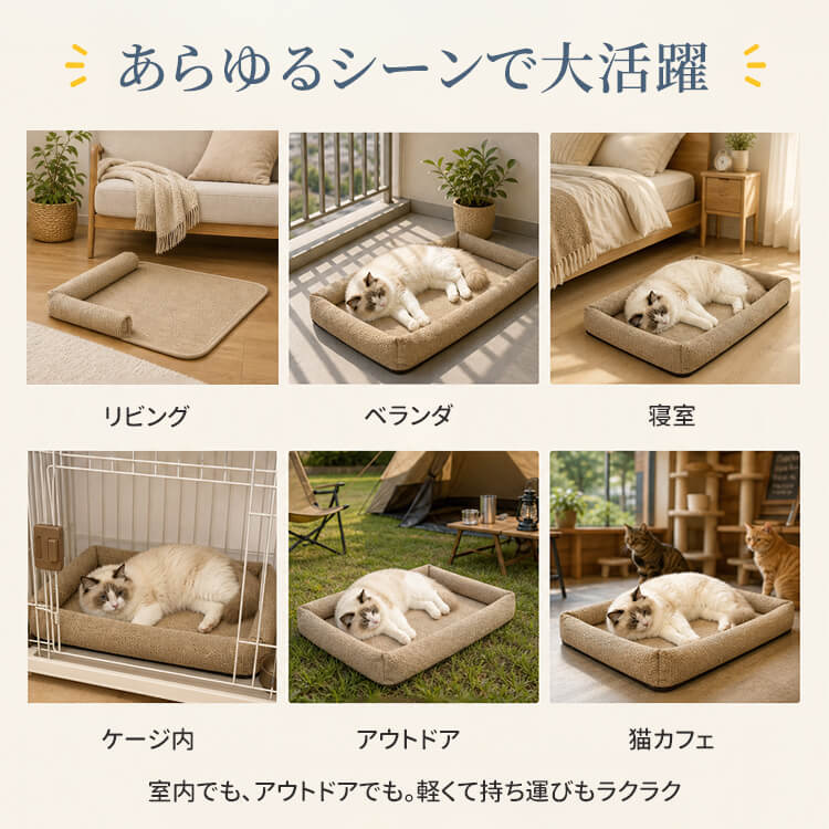 Giipet-爪とぎできる天然サイザル猫用マット 天然麻 破れにくい耐久設計 抜け毛 ゴミが散らからずお手入れ簡単 快適なスリーピングマット